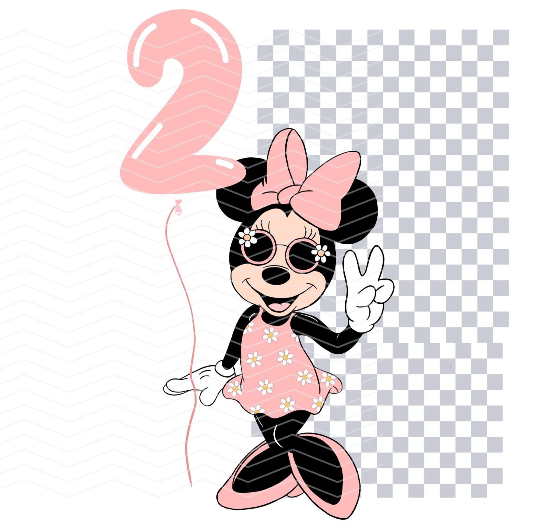 Minnie Mouse Second Birthday with Two Balloon Clipart, Oh Twodles | Minnie Cutout