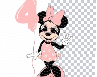 Minnie Mouse - Cuatro Dedos - Clipart Digital / Minnie Cutout
