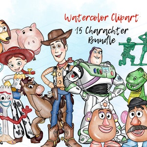 Toy Story Aquarell Clipart, hohe Auflösung | Woody, Buzz Lightjahre | Toy Story-Party