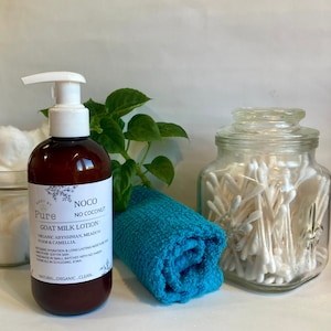 Moisturizing Body Lotion | Coconut Free | Goat Milk | | Dry Skin Care |Abyssinian Camellia Meadowfoam  | Handmade Natural Organic Skin Care