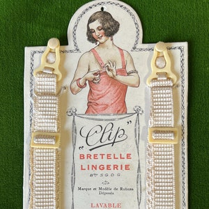 1920s French Lingerie Strap Extenders with Original Packaging