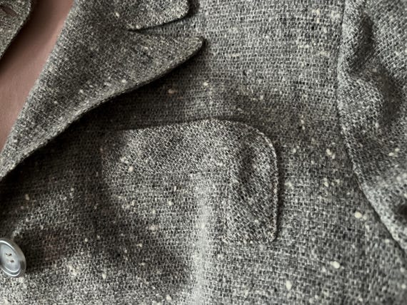 Sharp Grey Tweed 40s Jacket - image 4