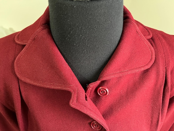 1940s Burgundy Wool Jacket - image 8