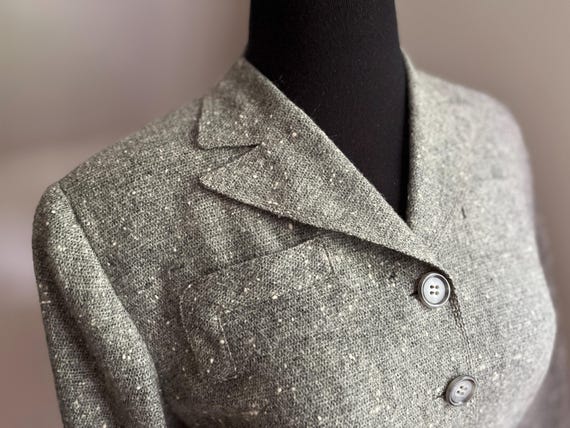 Sharp Grey Tweed 40s Jacket - image 2