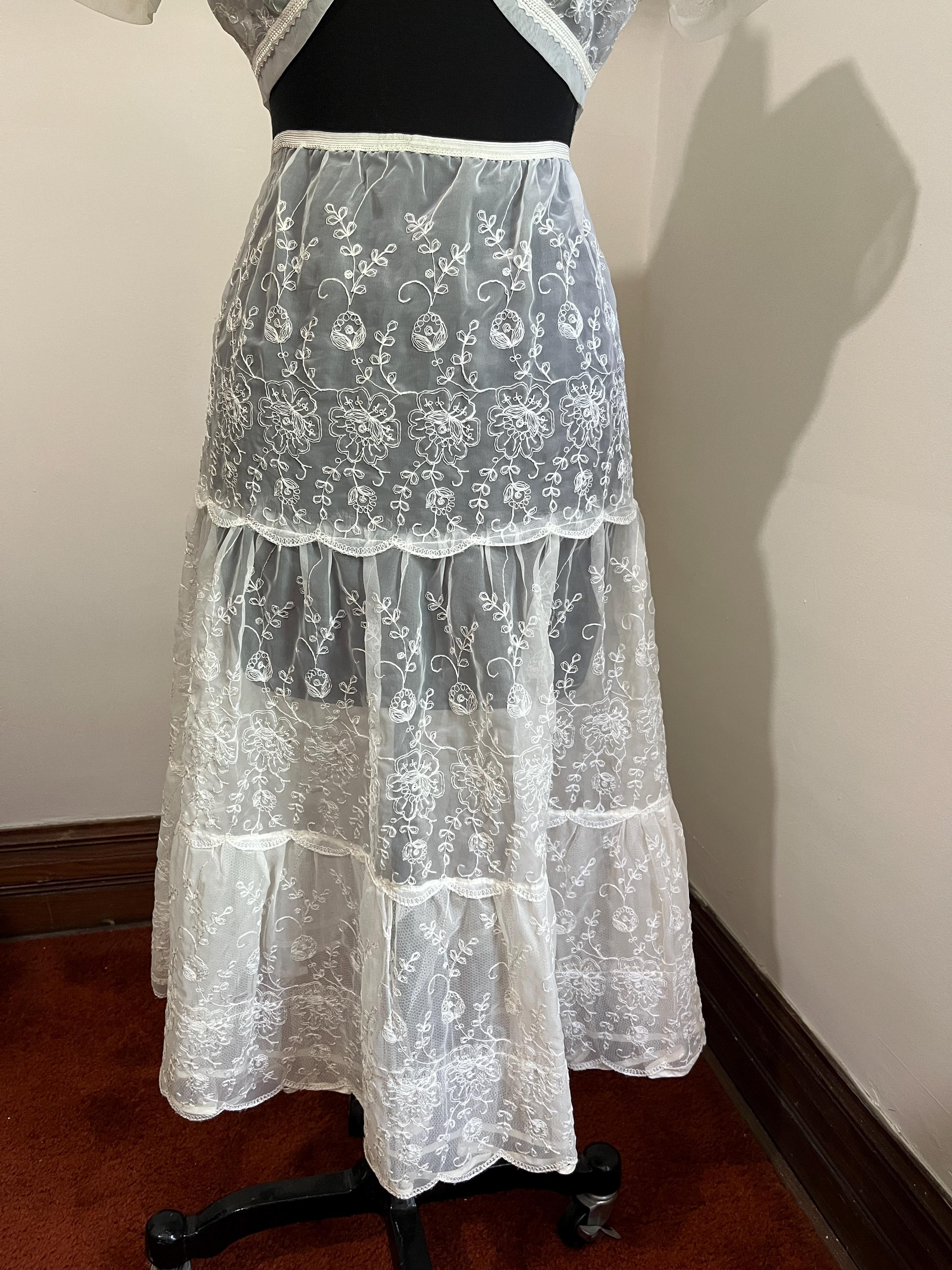 Lace Structured Peplum Top and Maxi Skirt Set