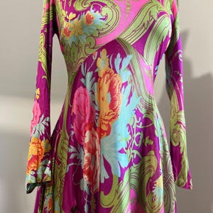 Authentic 1960s Psychedelic Maxi Dress