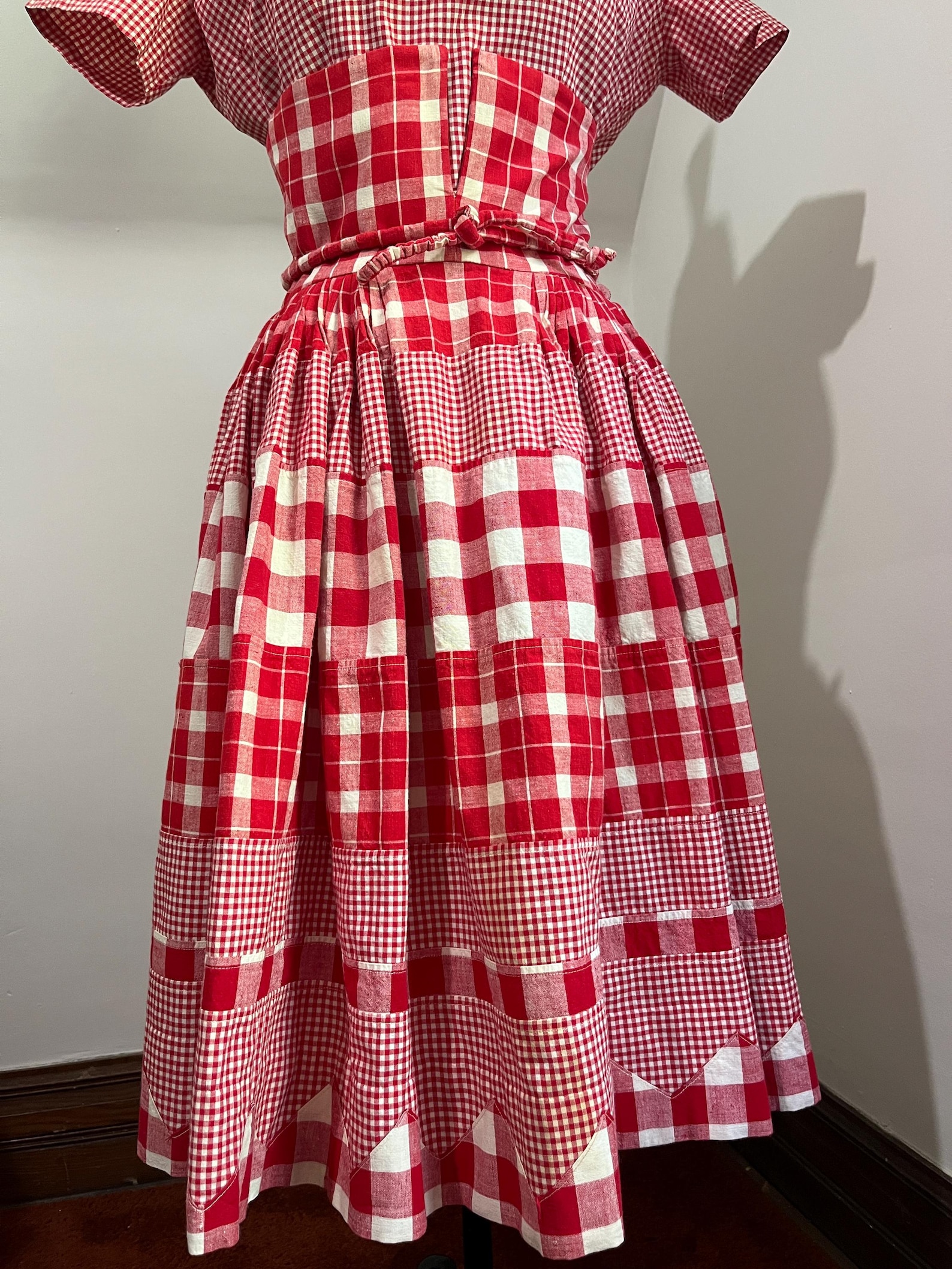 Luxe Gingham Rib Knit Top And Skirt Sets main image 0