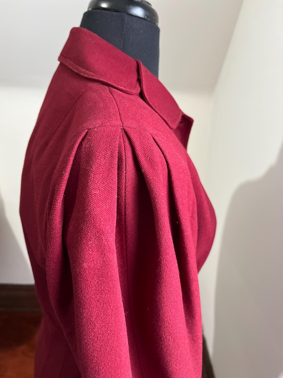 1940s Burgundy Wool Jacket - image 3