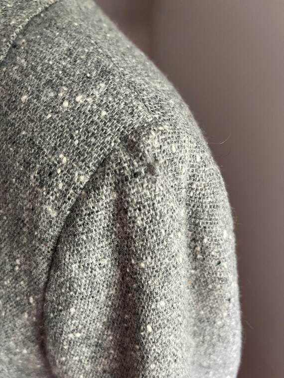 Sharp Grey Tweed 40s Jacket - image 9