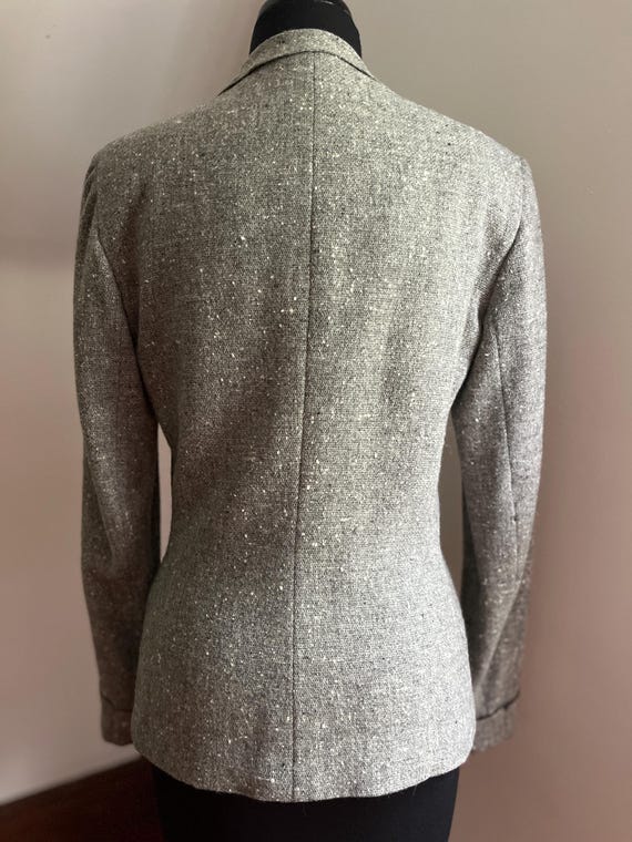 Sharp Grey Tweed 40s Jacket - image 5
