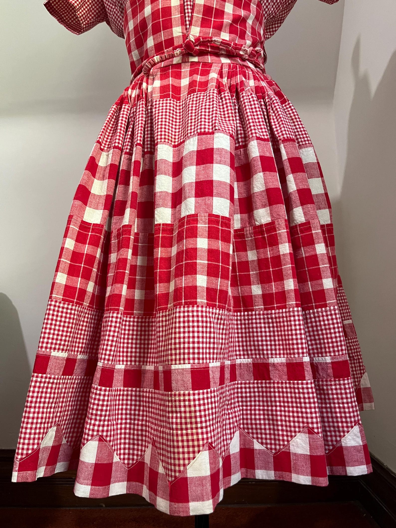Luxe Gingham Rib Knit Top And Skirt Sets