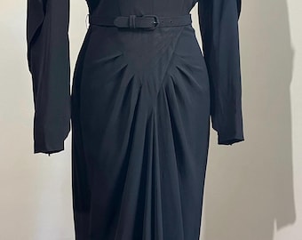 1940s Black Hollywood Evening dress