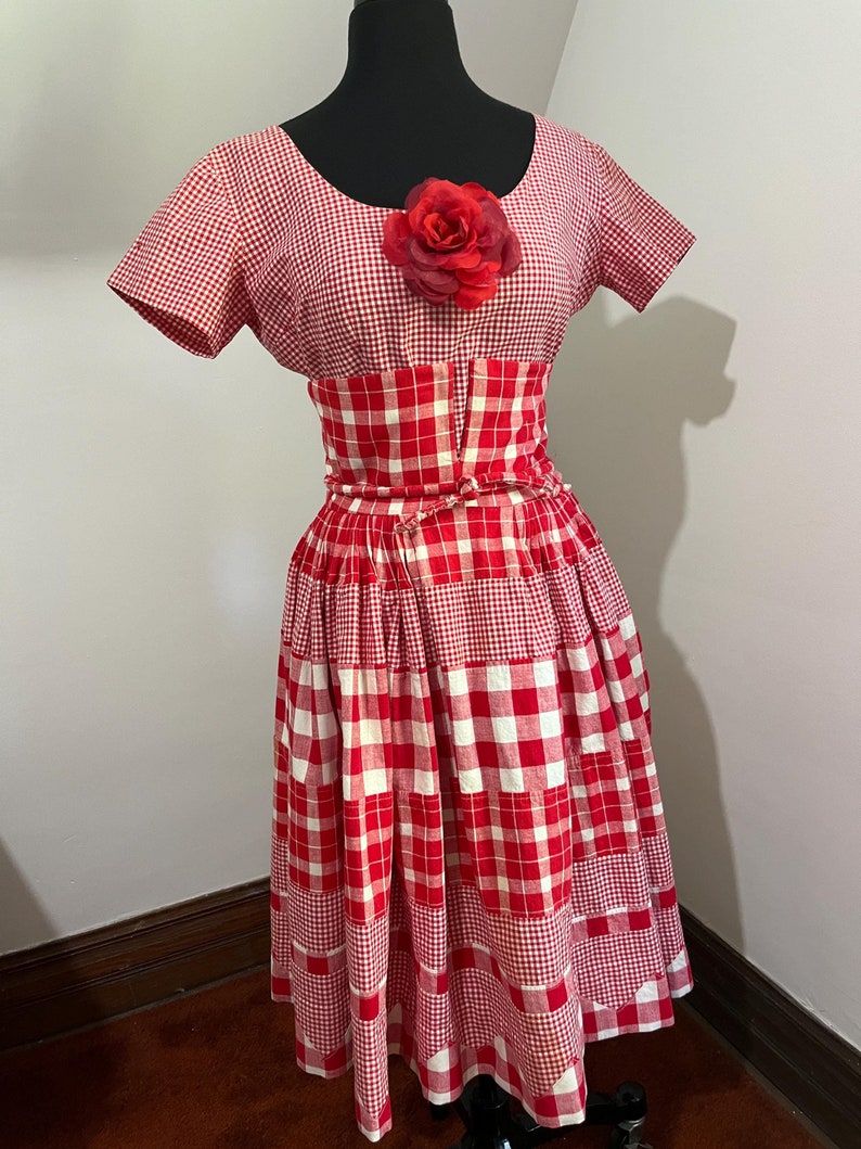 Red Gingham Skirt