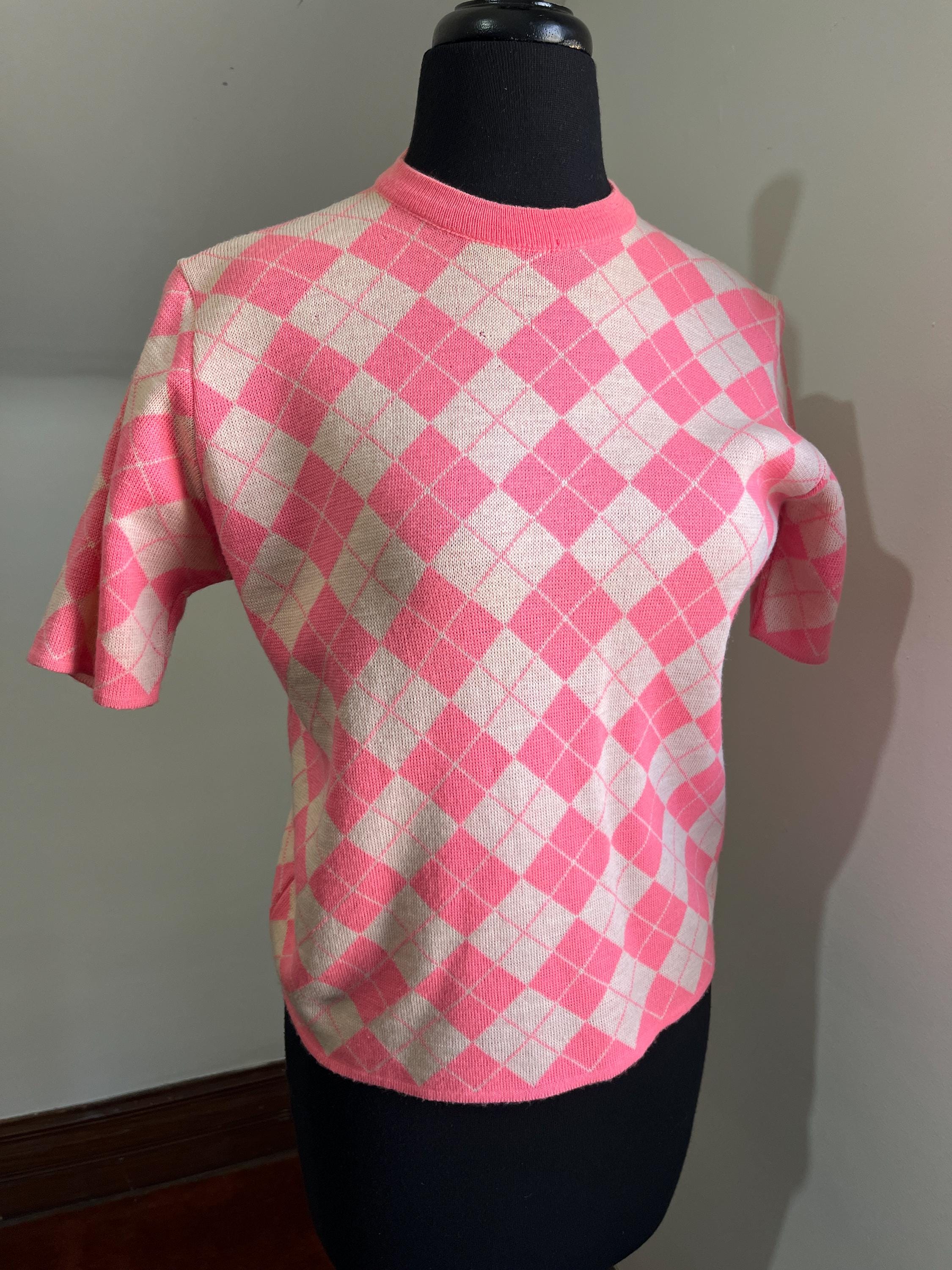 1960s Diva Evan Picone Argyle Short Sleeve Sweater - Etsy Australia