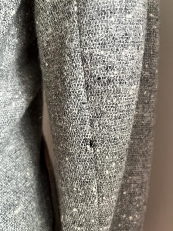 Sharp Grey Tweed 40s Jacket - image 10