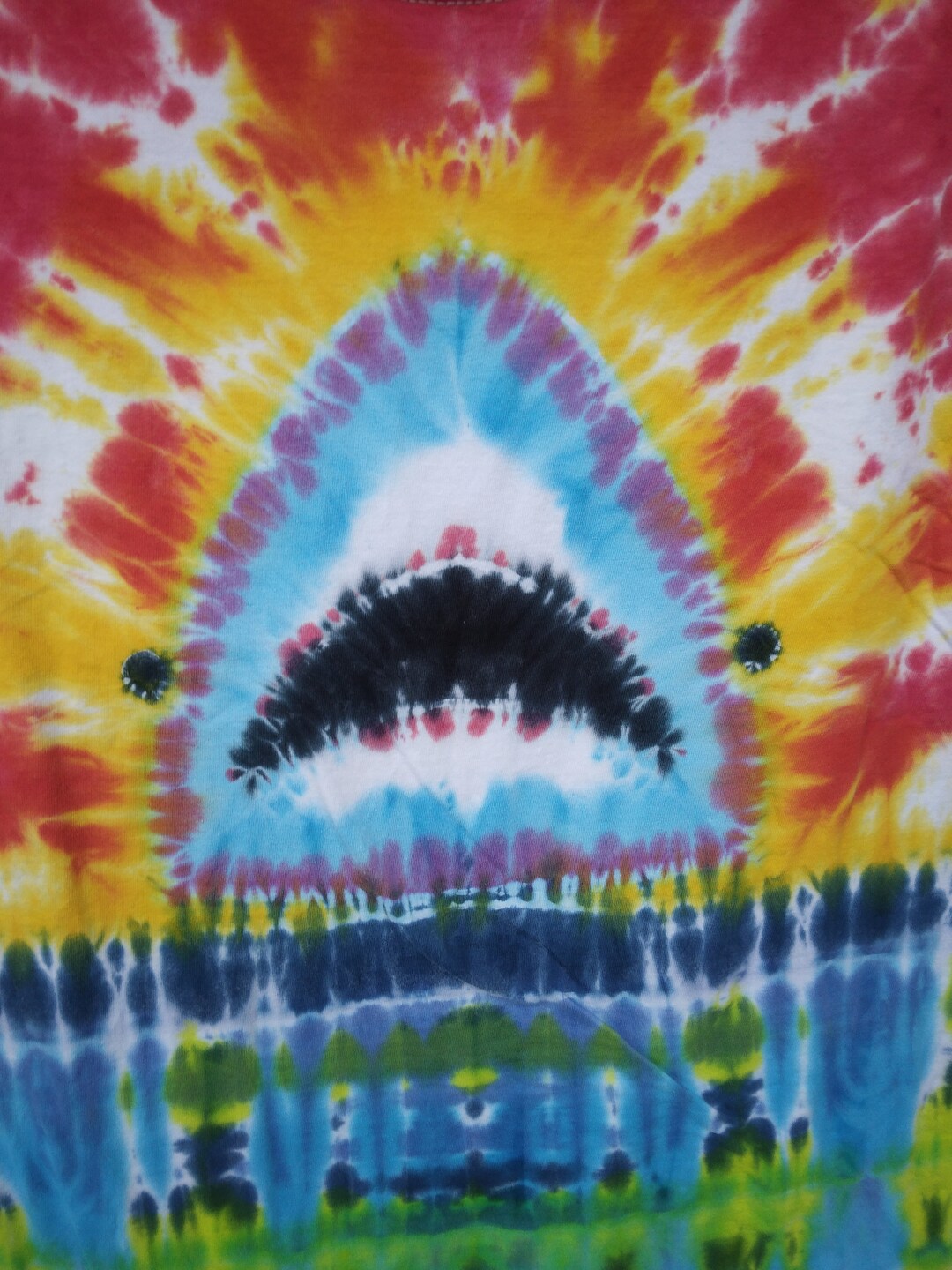 Shark Tie Dye Handmade Original Design Size Medium - Etsy