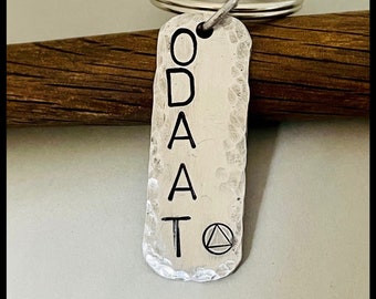 Sobriety Key Ring, One Day at a Time, AA Symbol, Recovery Key Ring, ODAAT, Sobriety Gift, Recovery Gifts, Sober Gift, Addiction Gift, AA