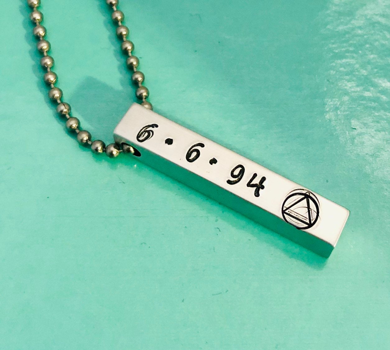 Sobriety Necklace Serenity Necklace Recovery Necklace AA Etsy