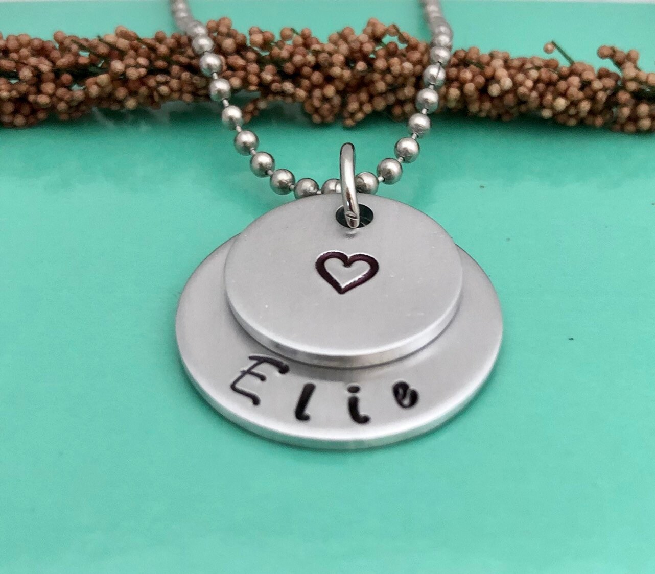 Personalized Name Necklace Mom Jewelry Heart Necklace Mom Etsy
