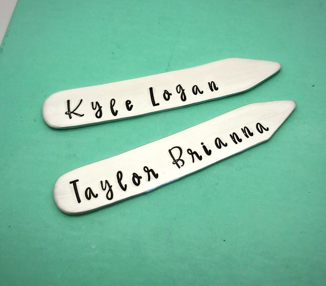 Personalized Collar Stays Collar Stays Collar Stiffener Etsy
