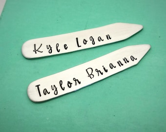 Personalized Collar Stays, Collar Stays, Collar Stiffener, Father's Day Gift, Anniversary Gift for Him, Father of the Bride, Groomsmen Gift