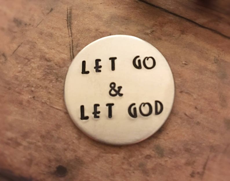 Let Go & Let God Sobriety Medallion Sobriety Token Prayer - Etsy