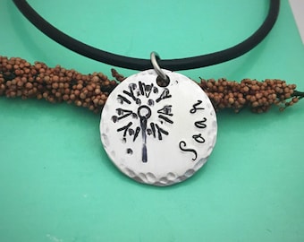 Dandelion Necklace, Hope Necklace, Soar Necklace, Dandelion Wish Necklace, Make a Wish Necklace, Recovery Necklace, AA Necklace, Dandelion