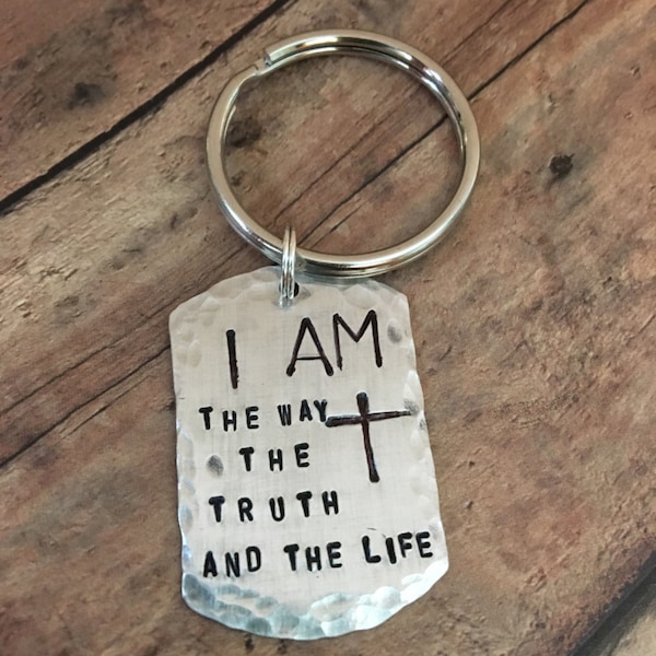 Ketting schrift, sleutelhanger schrift, kruisketting, ketting bijbelvers, dog tag-ketting, sleutelhanger kruis, geschenk bevestiging doop