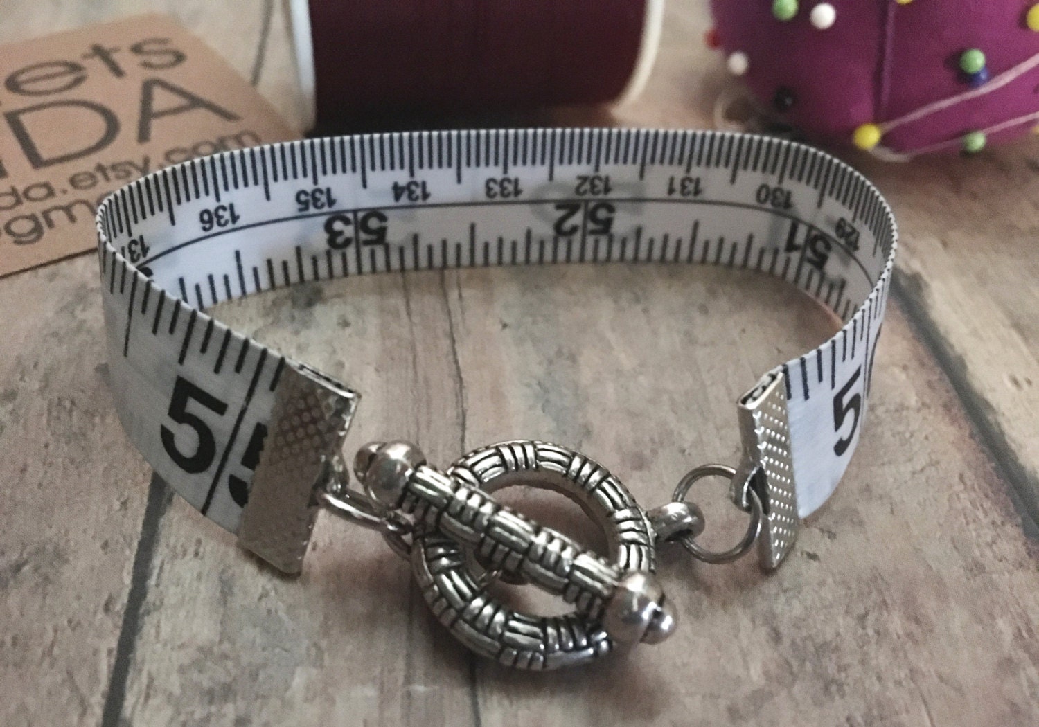 Cloth measuring tape bracelet tutorial