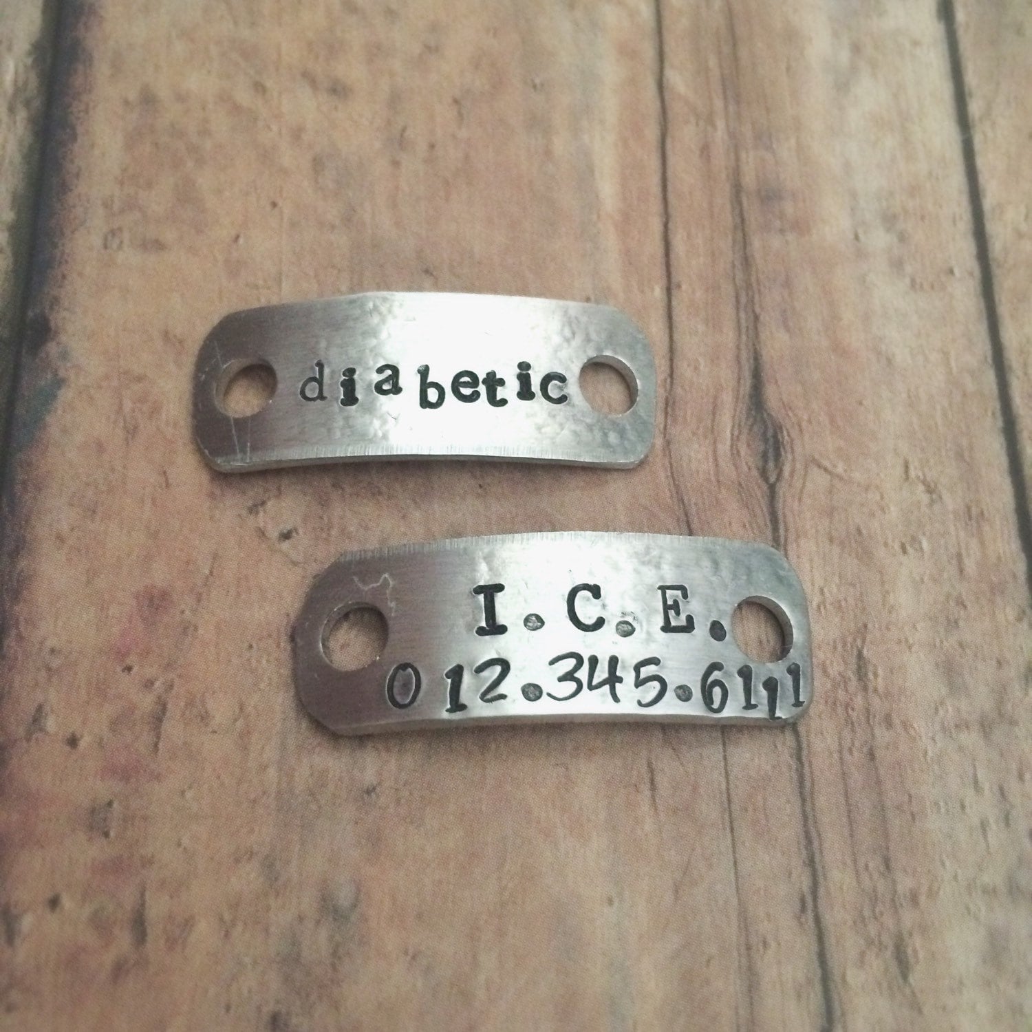 Medical Alert Shoelace Tags Personalized Shoe Tags In Case Etsy