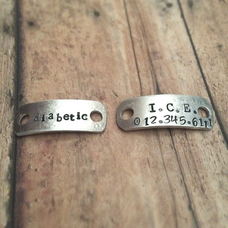 Medical Alert Shoelace Tags Personalized Shoe Tags in Case Etsy