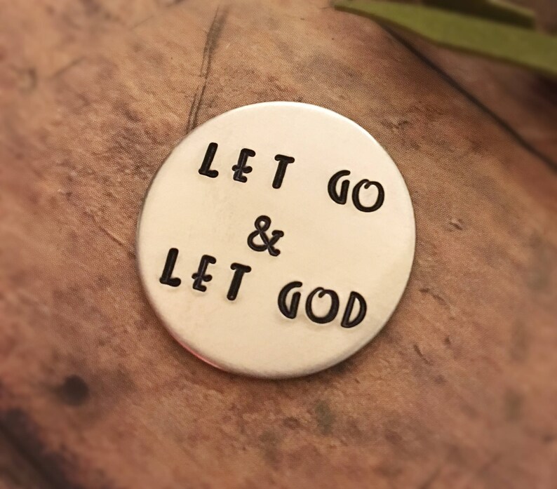 Let Go & Let God Sobriety Medallion Sobriety Token Prayer - Etsy