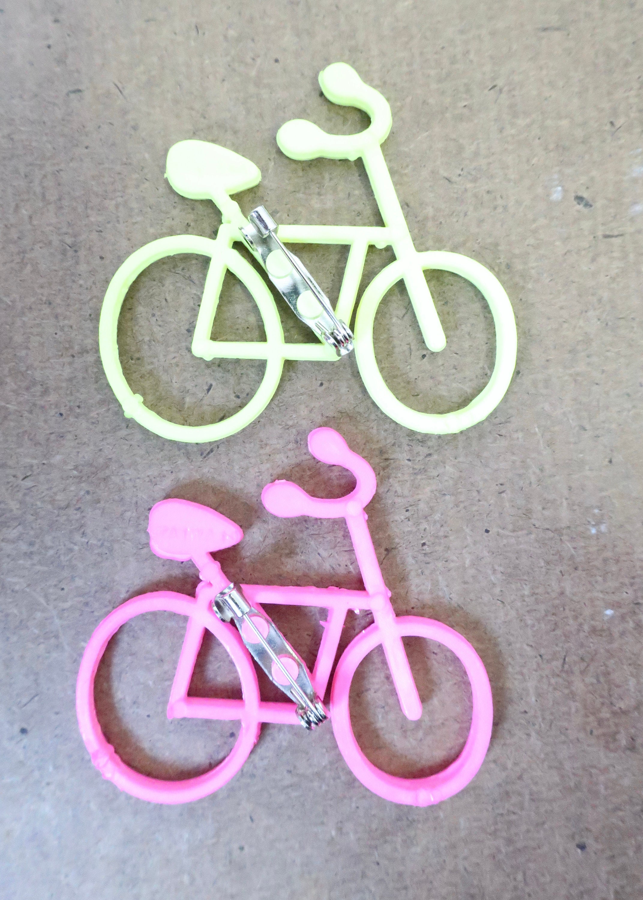 Vintage Plastic Bicycle Pin You Choose Hot Pink or Neon Etsy UK