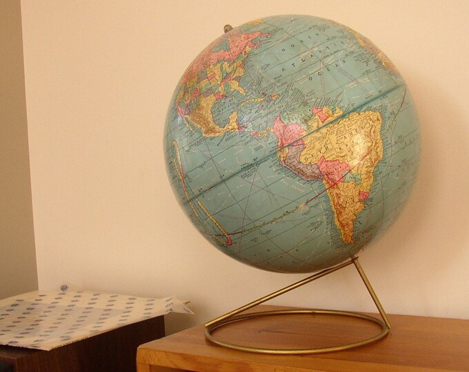 Vintage Globe - Crams Imperial World Globe Mid Century Modern - Etsy