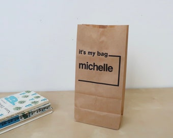 Vintage Michelle Lunch Bags - Pac of Sacs Personalized Lunch Sacs