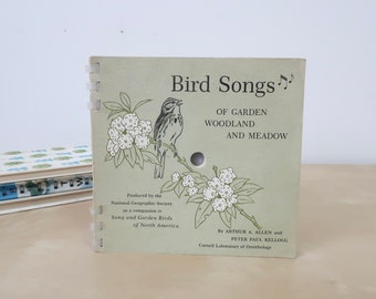 Vintage Bird Songs of Garden Woodland and Meadow Book and Records - National Geographic Society