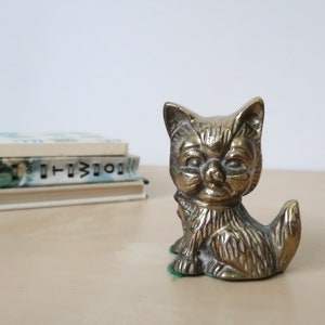 Vintage Brass Cat Figurine