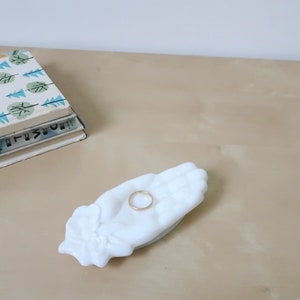 Vintage Tiny Milk Glass Hand Dish - Avon