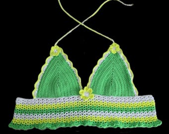 Crop Top Hand-Crocheted