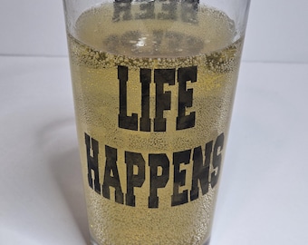 Handmade etched glasses 16 oz. (beer)