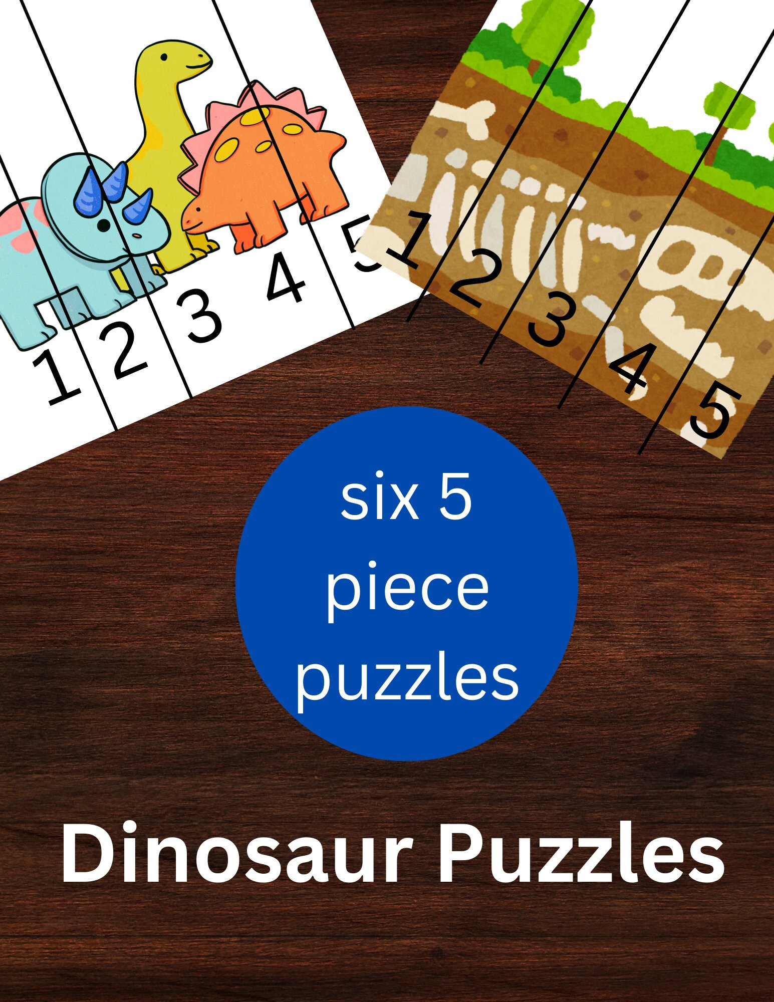 Puzz Five 5 Piece Puzzles - Etsy