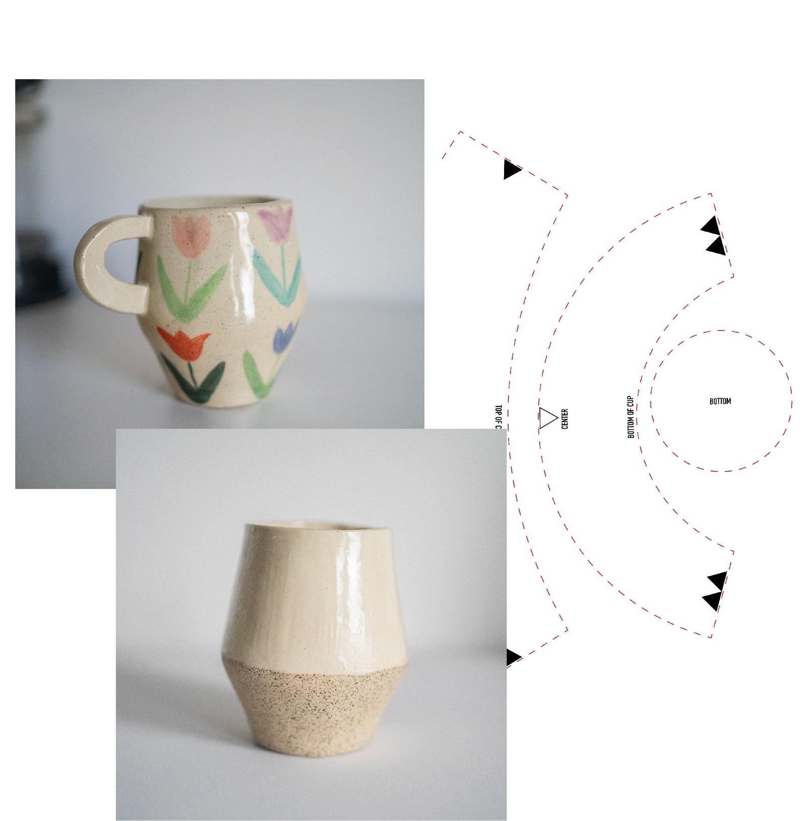 Tulip Cup Template / Slab Pottery Template - Etsy