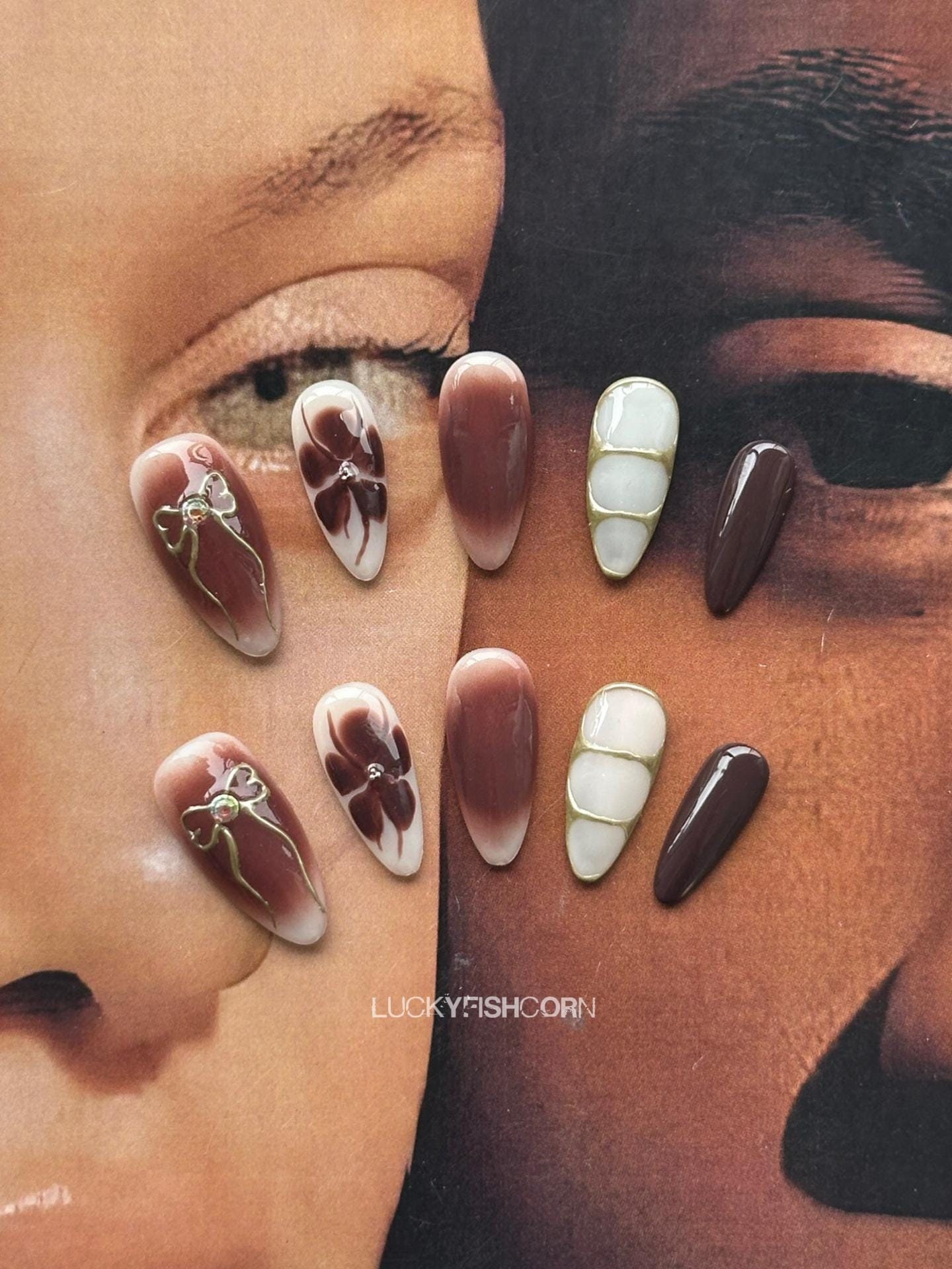 Rich Chocolate Bark Nail Art That’s Sweet & Bold