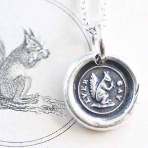 squirrel wax seal necklace pendant - ever gay - wax seal jewelry