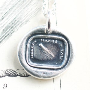 comet wax seal necklace - hereby hangs a tale - meaningful wax seal jewelry