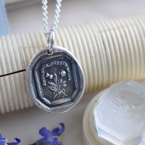 Scottish thistle and English rose wax seal necklace - the thistle and the rose pendant - wax seal jewelry