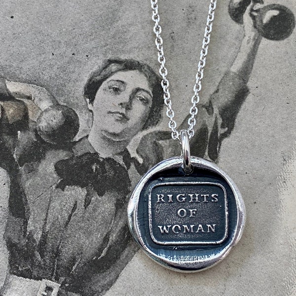 Rights of Woman - historic suffrage movement wax seal jewelry