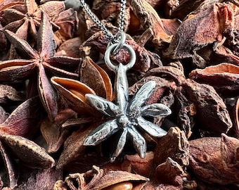 star anise necklace pendant - spicy jewelry