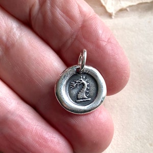dragon wax seal necklace pendant firedragon sterling silver wax seal jewelry image 8