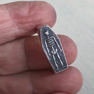 skeleton signet ring memento mori jewelry sterling silver skeleton ring whimsigoth wax seal jewelry image 6